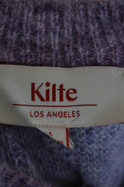 Kilte Women Multicolor Striped Alpaca Pullover Crew Neck Long Sleeve Size 1