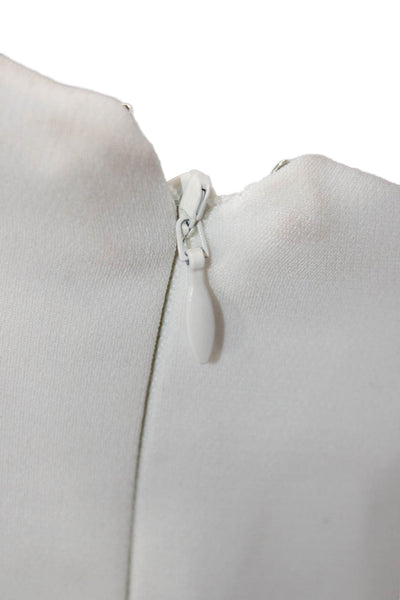 A.L.C. Women Strapless Mini Dress White Triacetate Zip Sleeveless Size 6