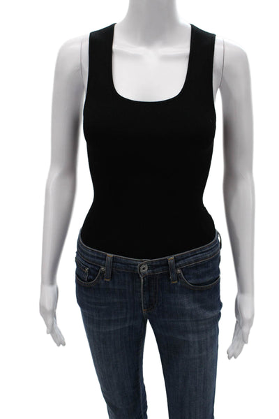 Babaton Womens Basic Black Scoop Neck Sleeveless Tank Eco Viscose Size 2XS