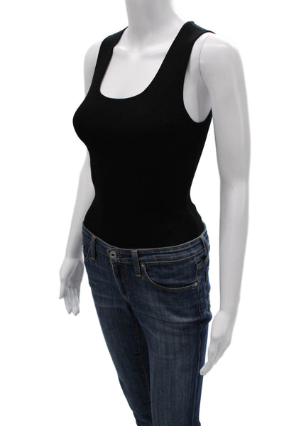 Babaton Womens Basic Black Scoop Neck Sleeveless Tank Eco Viscose Size 2XS