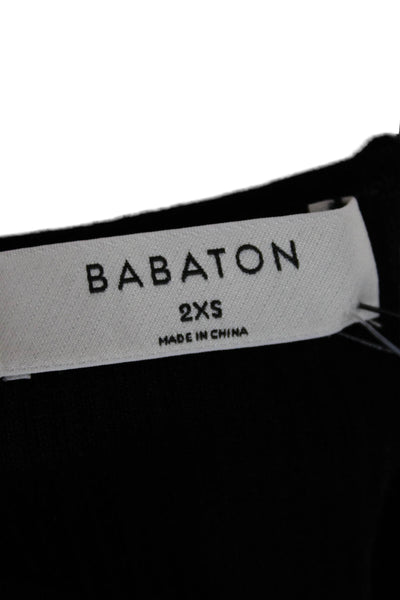 Babaton Womens Basic Black Scoop Neck Sleeveless Tank Eco Viscose Size 2XS