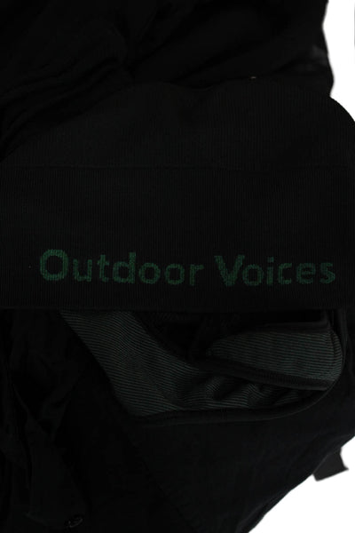 Outdoor Voices Womens Pullover Sports Bra Black Green Size Small