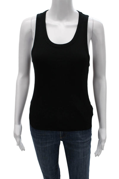 Zadig & Voltaire Unisex Tank Scoop Neck Sleeveless Black Cotton Basic Size XS