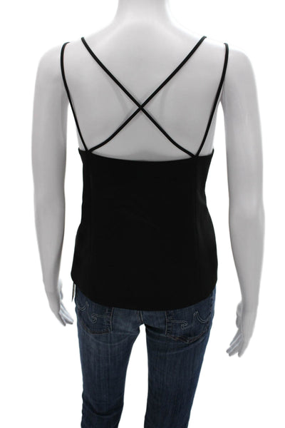 Rag & Bone Women Camisole Black Square Neck Polyester Blend Size 4
