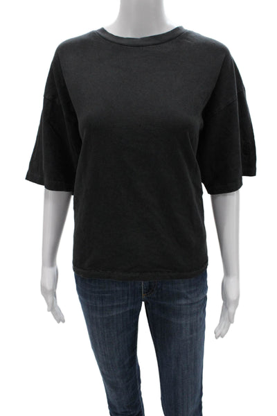 FP Movement Womens Basic Cotton Crew Neck Short Sleeve T-Shirt Black Size XS