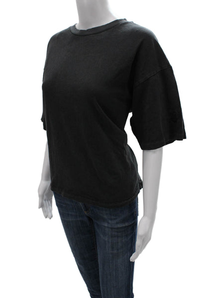 FP Movement Womens Basic Cotton Crew Neck Short Sleeve T-Shirt Black Size XS