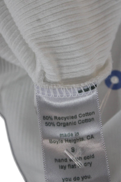 Perfect White Tee Women Basic White T Shirt 50% Recycled Cotton Size S