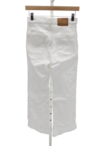 Jeanerica Women Wide-Leg Jeans White High Rise Cotton Blend Size 25