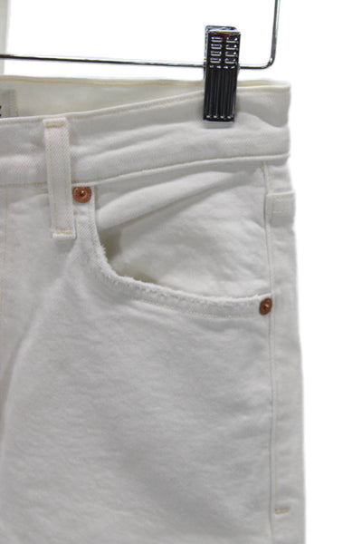 Citizens of Humanity Womens Cropped Jeans White High Rise Size 24