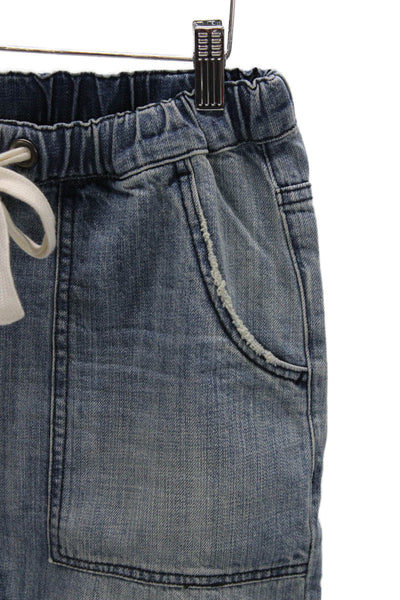 One Teaspoon Women Tapered High Rise Jeans Blue Drawstring 100% Cotton Size XS