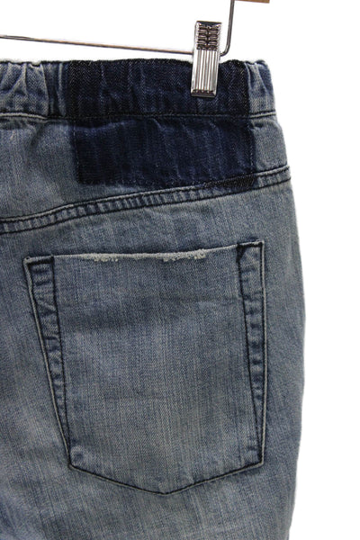 One Teaspoon Women Tapered High Rise Jeans Blue Drawstring 100% Cotton Size XS