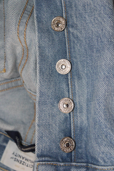 Citizens of Humanity Women Tapered Jeans Blue High Rise 24in Inseam Size 25