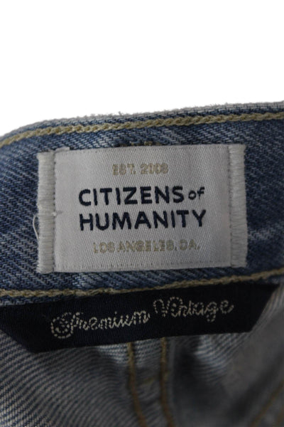 Citizens of Humanity Women Tapered Jeans Blue High Rise 24in Inseam Size 25