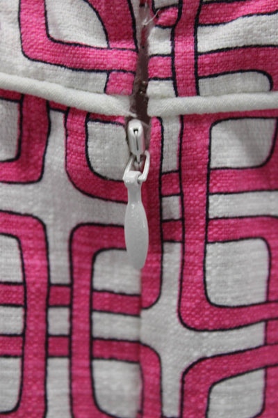 Trina Turk Women Basic Sleeveless Pink Blouse Round Neck Zip Size 2