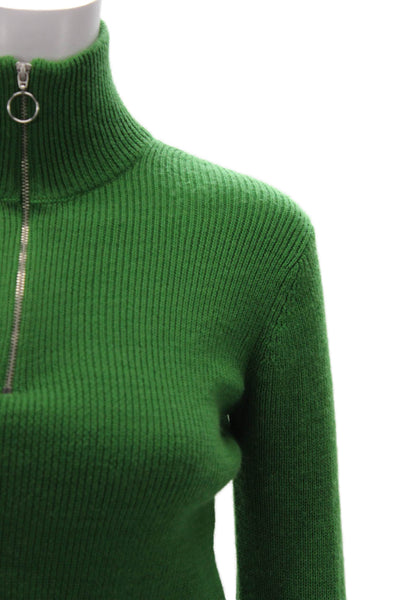 ACNE Studios Women Pullover Sweater Mock Neck Green Long Sleeve Size S