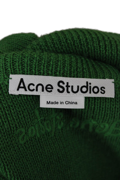 ACNE Studios Women Pullover Sweater Mock Neck Green Long Sleeve Size S