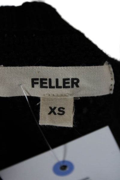 Feller Women V-Neck Sleeveless Argyle Cotton Vest Sweater Black Size XS