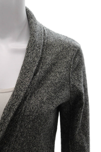 Autumn Cashmere Women Cardigan 100% Cashmere Gray Collared Button Size S