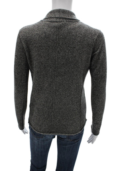 Autumn Cashmere Women Cardigan 100% Cashmere Gray Collared Button Size S