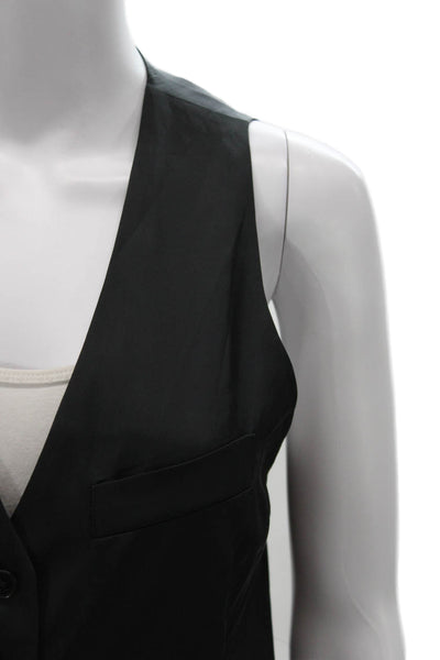 Zadig & Voltaire Unisex Vest Black V Neck Button Polyester Size XS