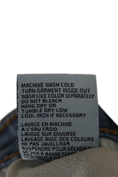 Revice Womens Straight Jeans Blue Mid Rise Button Size 30