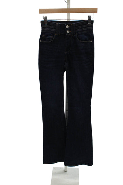 Frame Womens High Rise Flared Jeans Blue Cotton Size 26