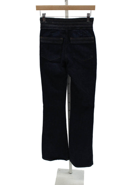 Frame Womens High Rise Flared Jeans Blue Cotton Size 26