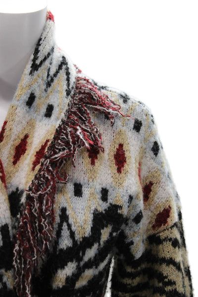 Anthropologie Women Cardigan Multicolor Animal Print Long Sleeve Size S