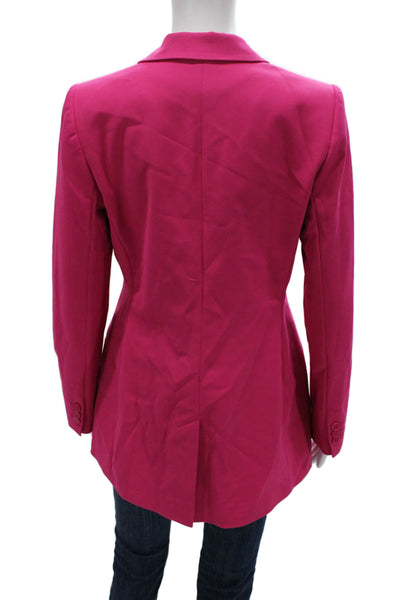 Karen Millen Womens Double Breasted Pink Blazer Long Sleeve Size 8
