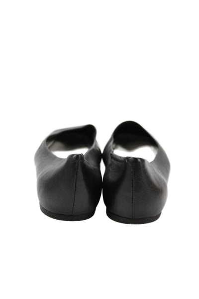 Sarto Womens Leather Amaya Slide On Ballet Flats Black Size 9 Medium