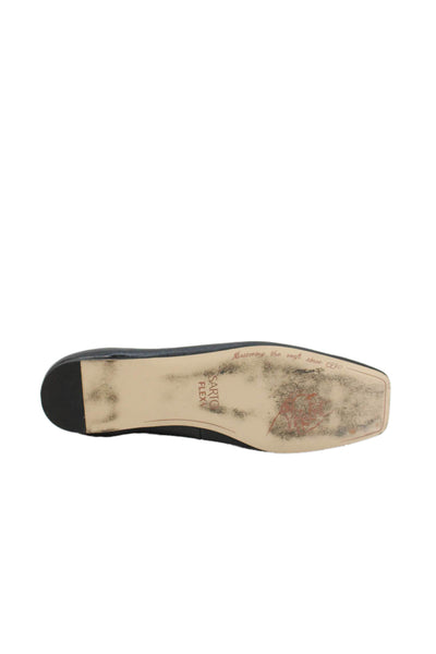 Sarto Womens Leather Amaya Slide On Ballet Flats Black Size 9 Medium