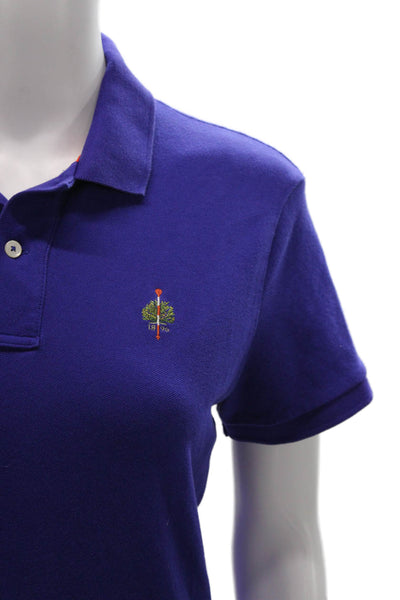Ralph Lauren Golf Womens Purple Cotton Collared Short Sleeve Polo Size M