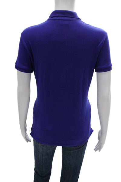 Ralph Lauren Golf Womens Purple Cotton Collared Short Sleeve Polo Size M