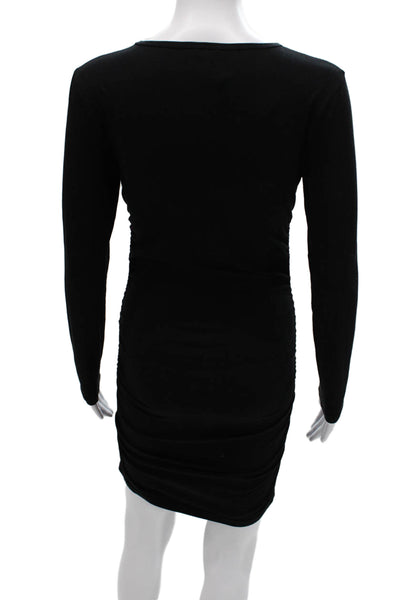 TNA Womens Bodycon Long Sleeve Black Dress Size S