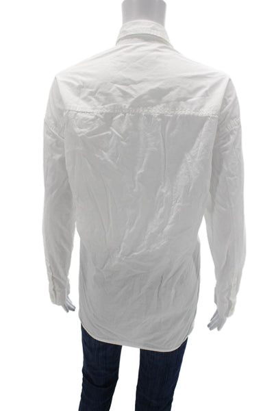 Samsoe & Samsoe Women Collared Button-Up Long Sleeve White Size S