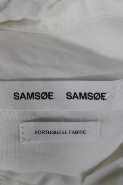 Samsoe & Samsoe Women Collared Button-Up Long Sleeve White Size S