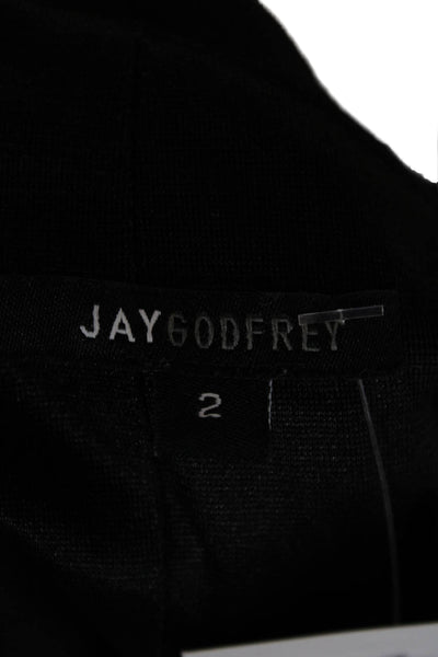 Jay Godfrey Women One Shoulder Black Maxi Dress Zip Size 2