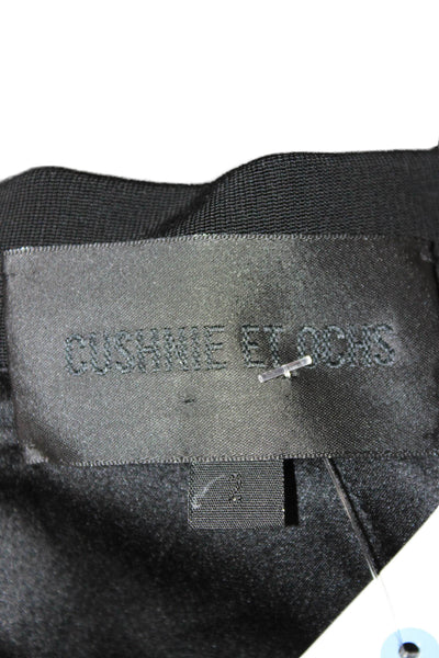Cushnie Et Ochs Women Flare Mini Skirt Black Zip Size 2