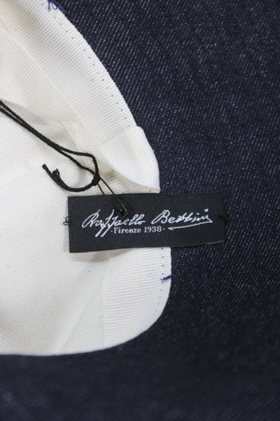 Raffaello Bettini Womens Cotton Denim Braided Detail Bucket Hat Blue Size L
