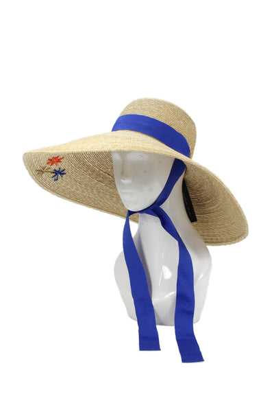 Raffaello Bettini Womens Cotton Denim Braided Detail Bucket Hat Blue Size L