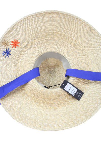 Raffaello Bettini Womens Cotton Denim Braided Detail Bucket Hat Blue Size L