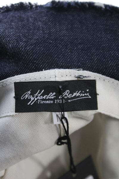 Raffaello Bettini Womens Cotton Denim Braided Detail Bucket Hat Blue Size M