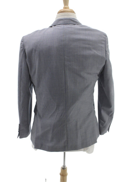 Brooks Brothers Men Checked Wool Blazer Gray Size 40