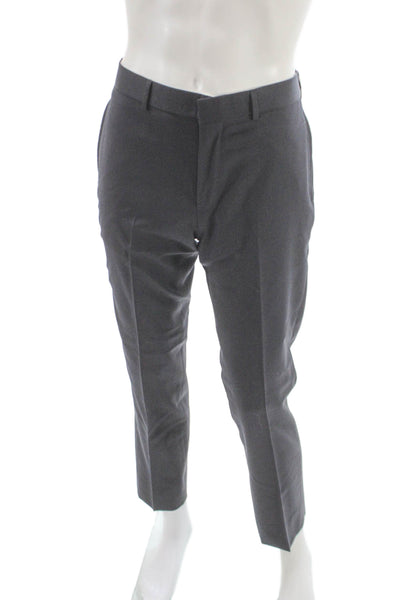 Brooks Brothers Mens Dress Pants Gray Wool Button Size 32