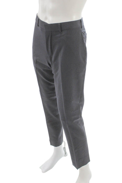 Brooks Brothers Mens Dress Pants Gray Wool Button Size 32