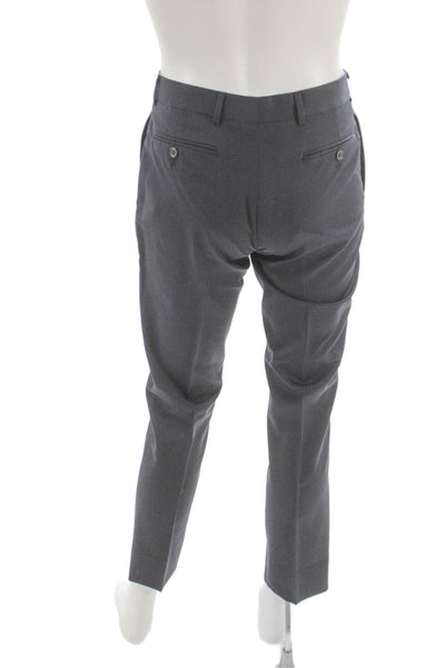 Brooks Brothers Mens Dress Pants Gray Wool Button Size 32