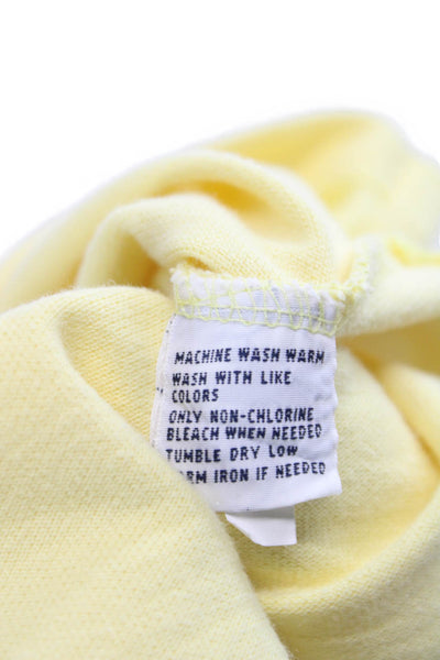 Polo Ralph Lauren Mens Yellow Collared Short Sleeve Polo Shirt Cotton Size S