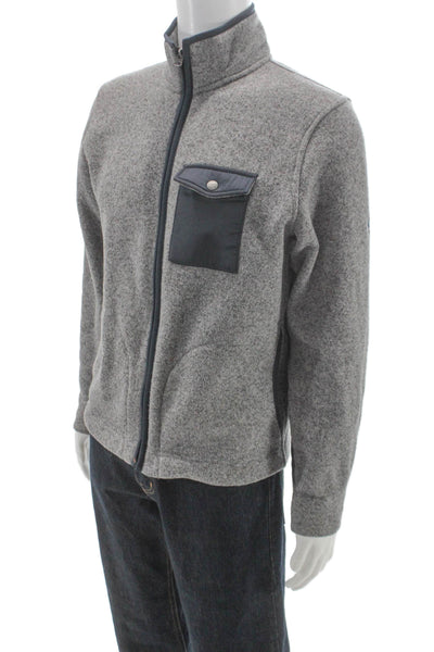 Brooks Brothers Men Basic Jacket Gray Polyester Zip Size M