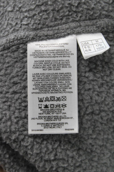 Brooks Brothers Men Basic Jacket Gray Polyester Zip Size M