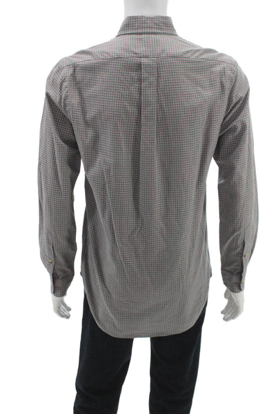 Ralph Lauren Blue Label Mens Plaid Cotton Button Up Shirt Multicolor Size S